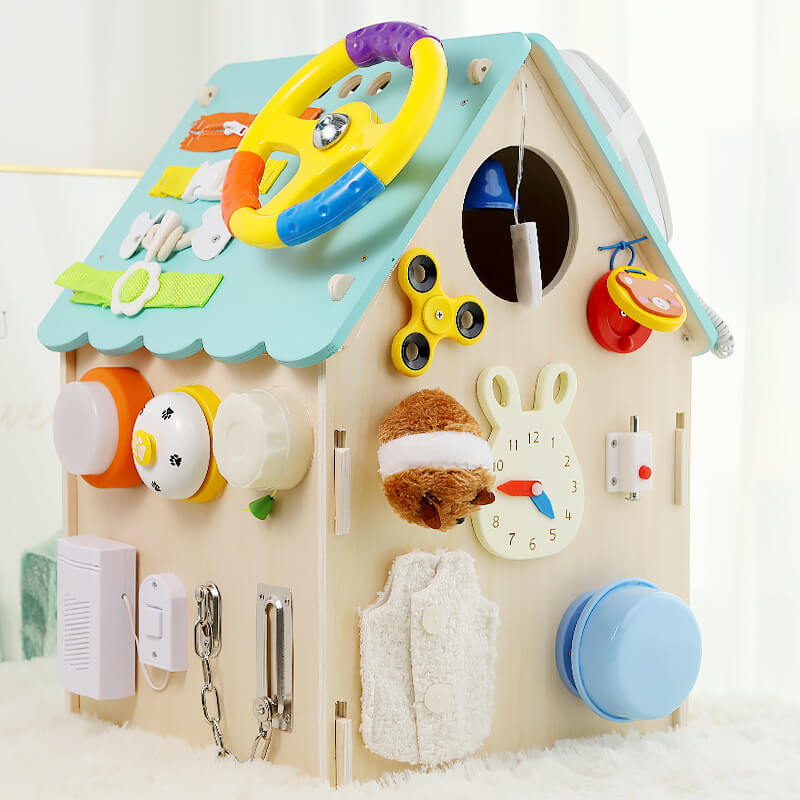 EcoToys Montessori Domek do zabawy | Stymuluje kreatywną zabawę i rozwój - Ucz się i odkrywaj z radością