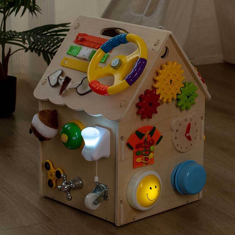 EcoToys Montessori Domek do zabawy | Stymuluje kreatywną zabawę i rozwój - Ucz się i odkrywaj z radością