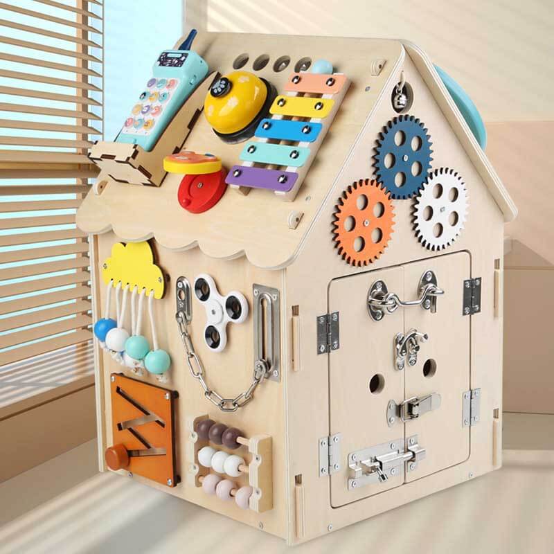 EcoToys Montessori Domek do zabawy | Stymuluje kreatywną zabawę i rozwój - Ucz się i odkrywaj z radością