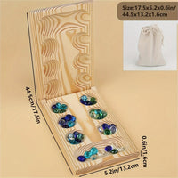 Thumbnail for EcoToys Mancala Spielset | Faltbares Holzbrettspiel mit Multicolor Perlen - Familienvergnügen für Kinder & Erwachsene