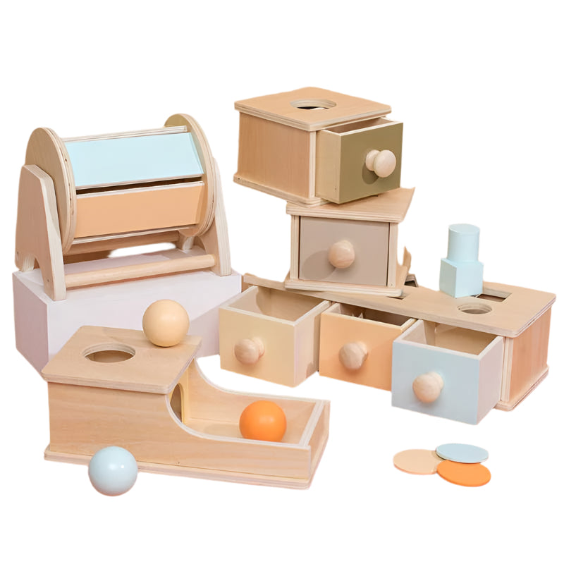 PlayWise Box  | Entdecke Farben und Formen - Montessori sensorisches Spielzeug
