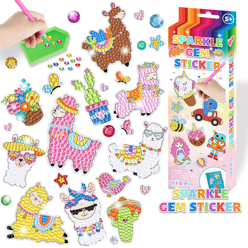 Pegatinas ShinyGem | Diversión mágica de manualidades - Pintura de diamantes 5D para niños