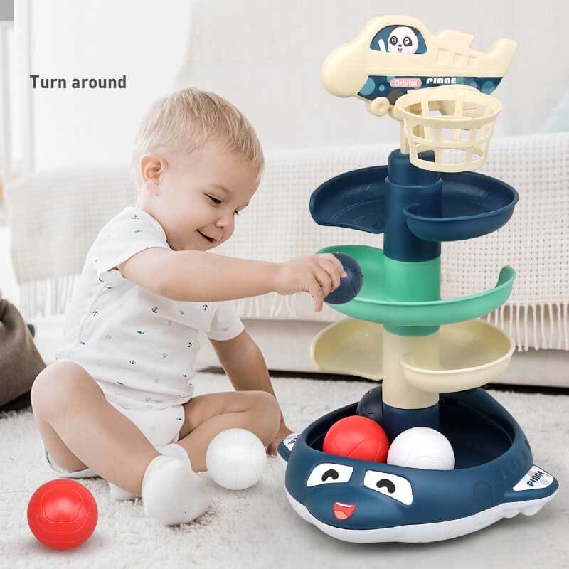SpinStack | Spinning play fun - Educational stacking tower with moving balls