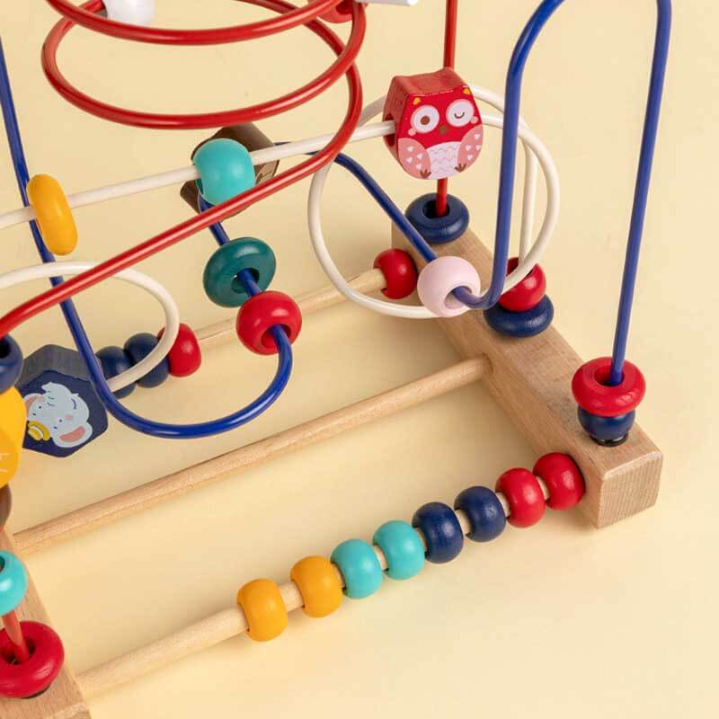Perlenlabyrinth | Lernen und Spielen im Gleichgewicht - Montessori Holzperlen-Spirale für Kinder