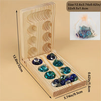 Thumbnail for EcoToys Mancala Spielset | Faltbares Holzbrettspiel mit Multicolor Perlen - Familienvergnügen für Kinder & Erwachsene