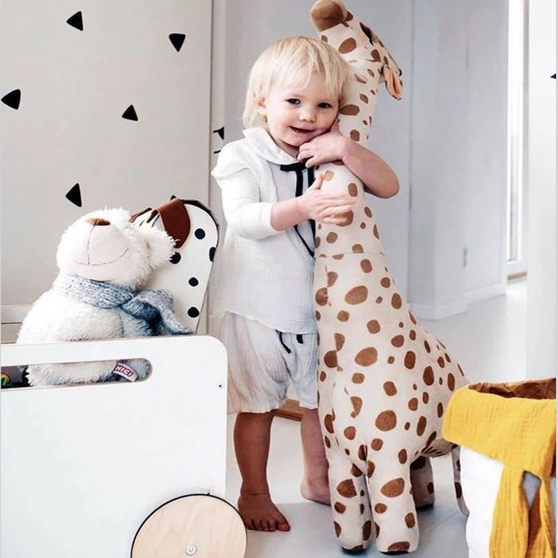 Giant Giraffe Plush Toy | Comfort en Knuffels voor je kind - Zacht, oversized giraffenpluche, perfect om mee te spelen en voor het slapen gaan.