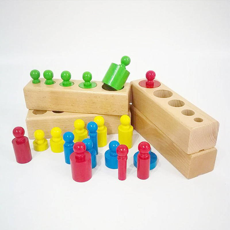 Ecotoys SensoryBlocks | Ontwikkel tastzin en coördinatie - Montessori houten puzzelset