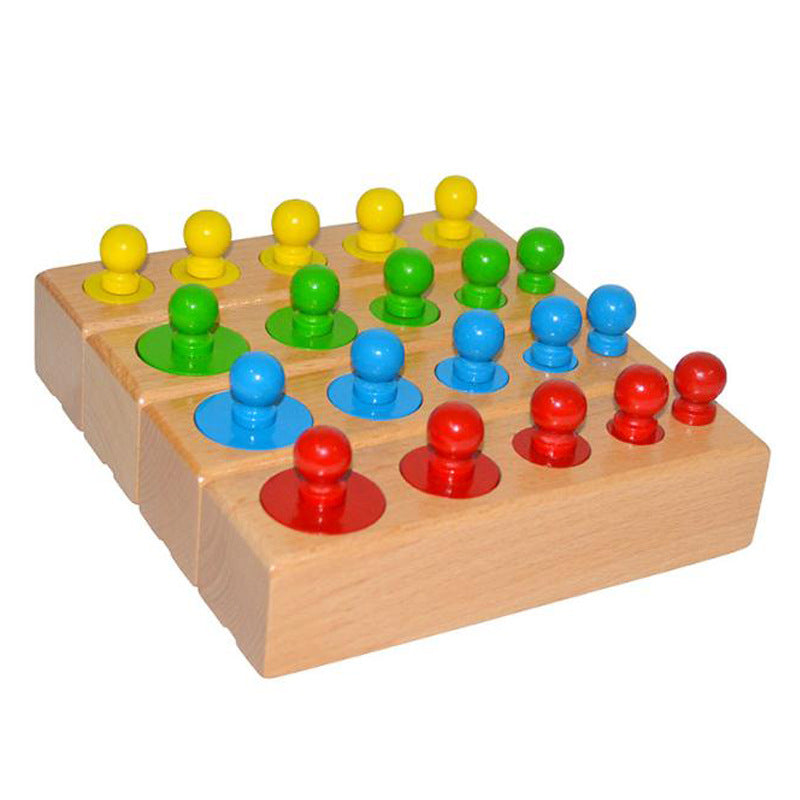 Ecotoys SensoryBlocks | Ontwikkel tastzin en coördinatie - Montessori houten puzzelset