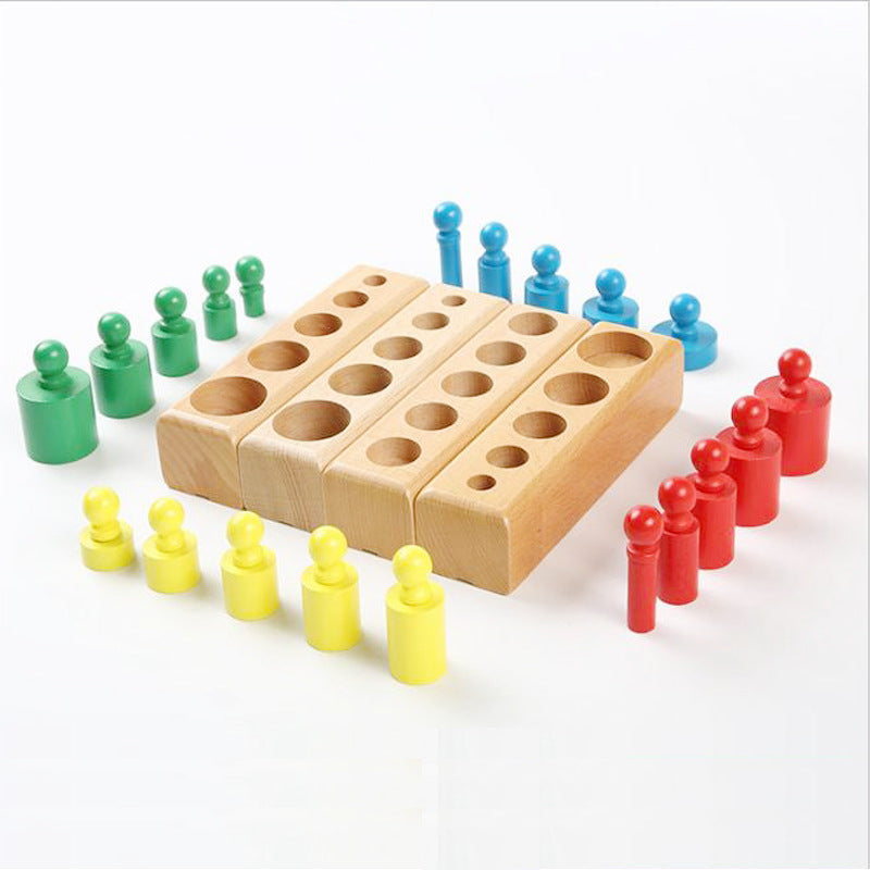 Ecotoys SensoryBlocks | Ontwikkel tastzin en coördinatie - Montessori houten puzzelset