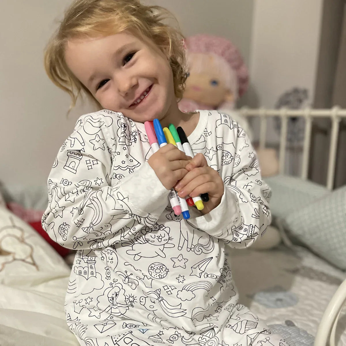 UnicornDreams | Colores y dormir - Conjunto de pijama DIY con princesas y unicornios