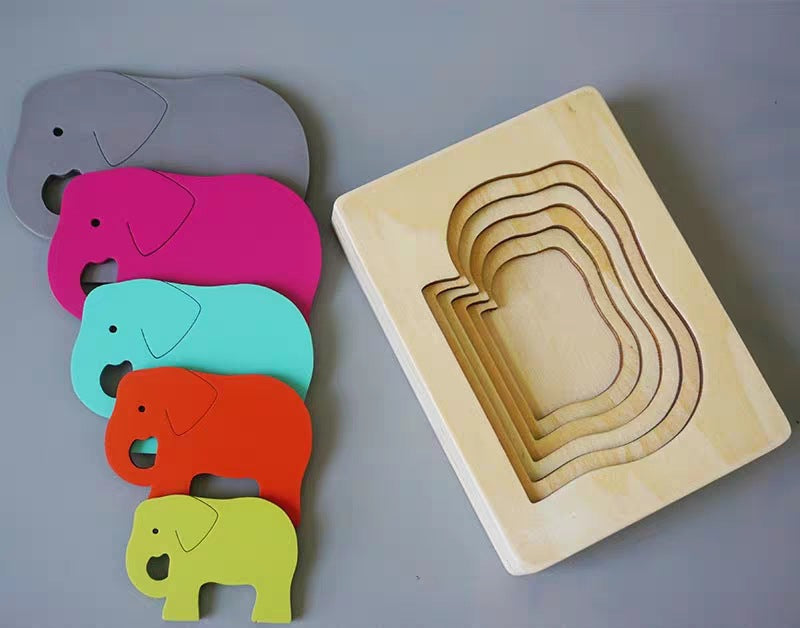 EcoToys Animato™ | Stimuleer spelenderwijs leren - Dieren 3D Houten Puzzel