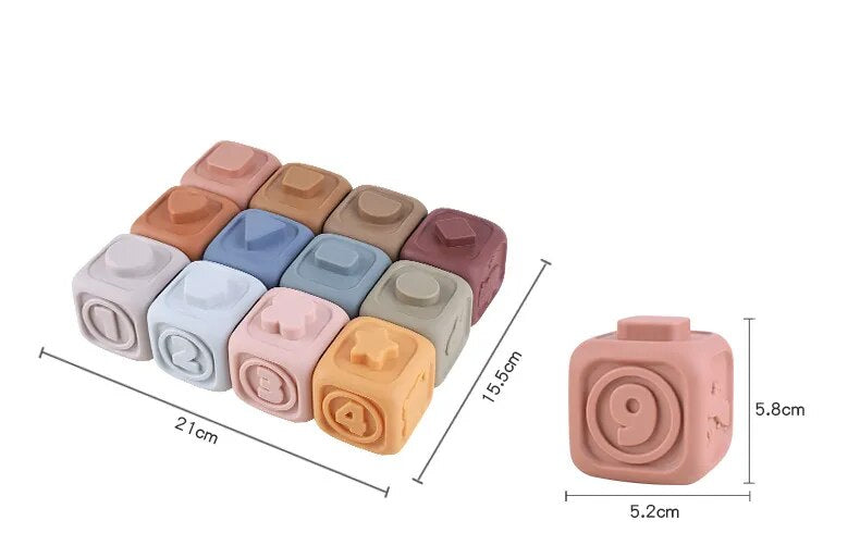 BouwBlokjes | Eindeloze Creativiteit voor Kleintjes - Zachte siliconen bouwblokken