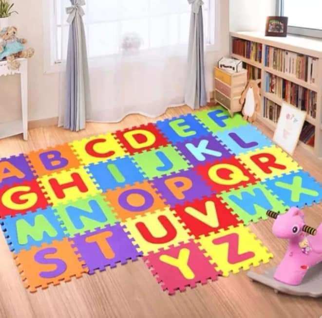 Tapis en mousse d'apprentissage ABC | Tapis de jeu éducatif pour enfants - Apprendre les lettres anglaises