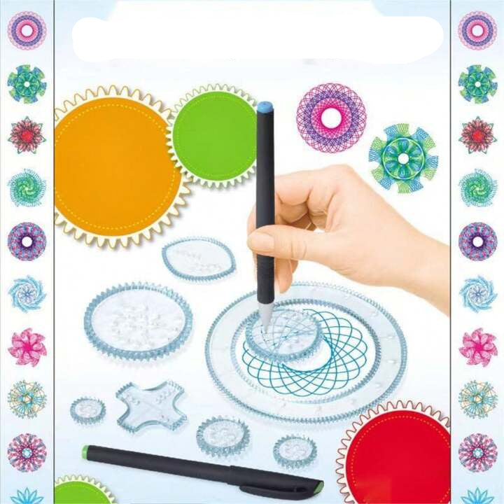 Creativio Spiro Gear | Complete Drawing Set for Creative Patterns — Children Learn to Draw Playfully