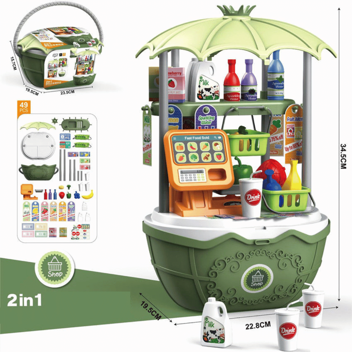 Flex Eisdiele | Kreatives - Pädagogisches Spielset für Kinder