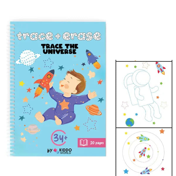 SpaceTrace | Découvrez l'univers - Livre de coloriage et de dessin avec des aventures spatiales