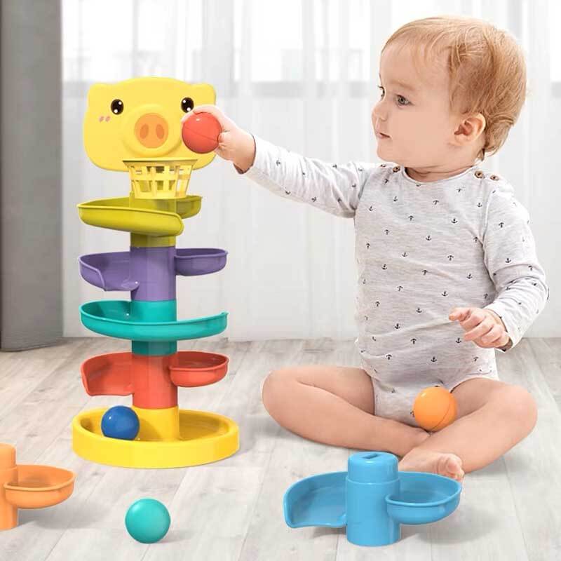 SpinStack | Spinning play fun - Educational stacking tower with moving balls