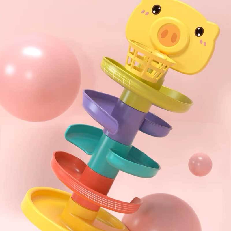 SpinStack | Spinning play fun - Educational stacking tower with moving balls