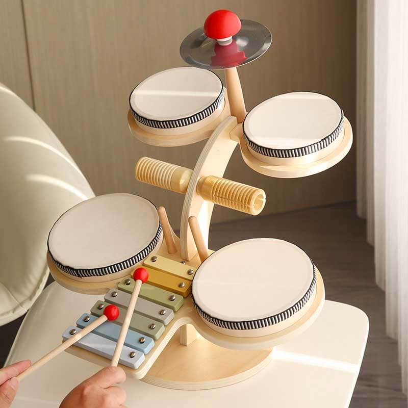 MiniMaestro | Ontdek muziekplezier - Houten drumset en xylofoon voor kinderen