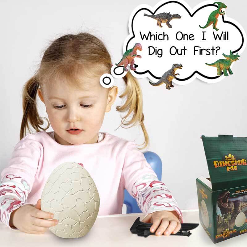 DinoDig | Spannend ontdekplezier - Grote graafeieren met dinosaurusfiguren voor kinderen
