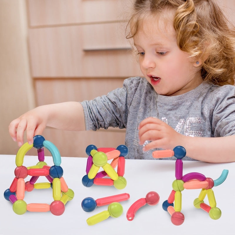 Magnetix Aantrekkelijke Bouwblokken Set | Ontwikkeling & Creativiteit - Voor Baby's en Kinderen