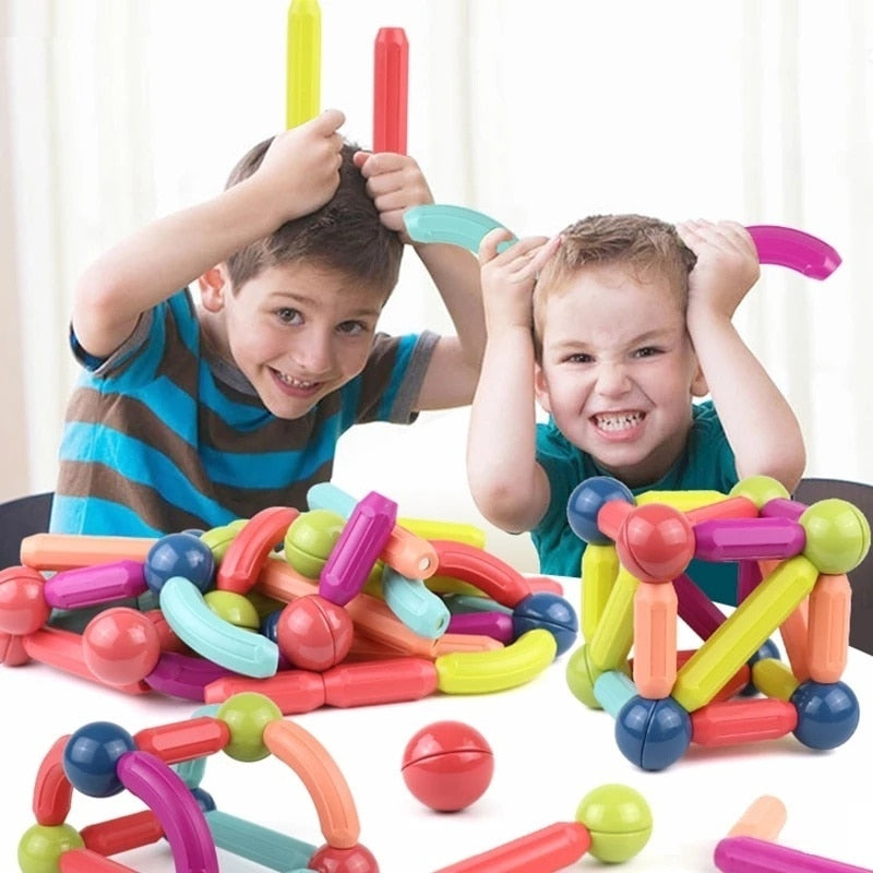 Magnetix Aantrekkelijke Bouwblokken Set | Ontwikkeling & Creativiteit - Voor Baby's en Kinderen