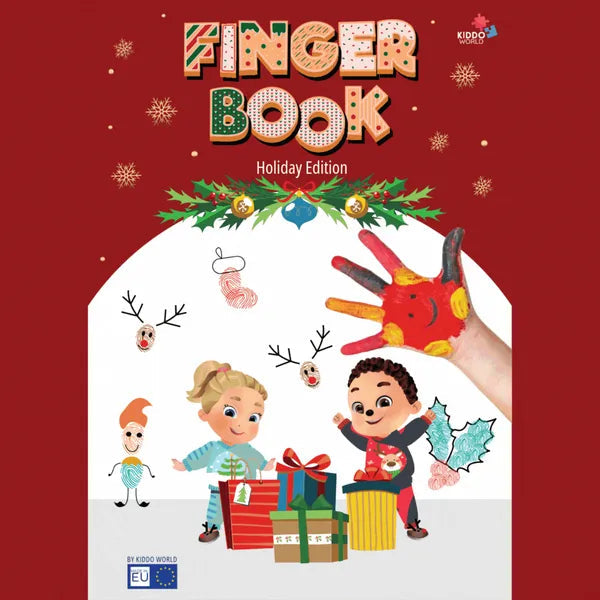 Huellas digitales alegres | Recuerdos mágicos de fiesta - Libro para colorear para niños pequeños con arte creativo de dedos