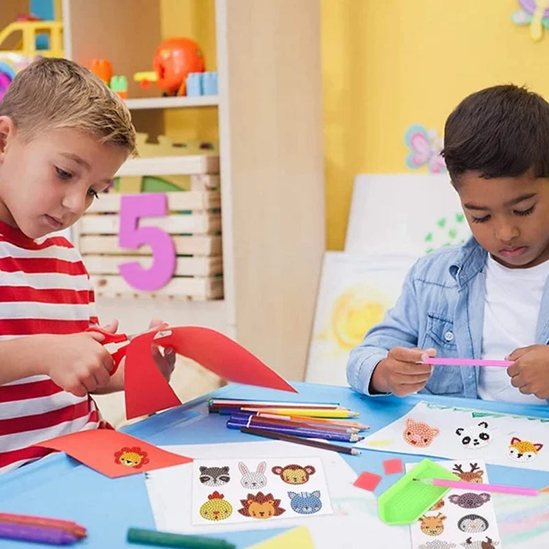 Pegatinas ShinyGem | Diversión mágica de manualidades - Pintura de diamantes 5D para niños