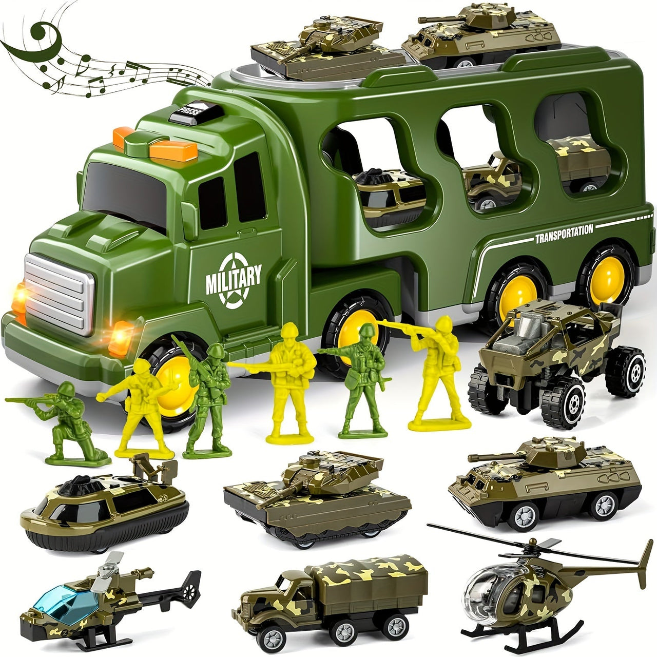 MiniTroopers | Aventura militar épica - set de juego militar 14 en 1 con vehículos