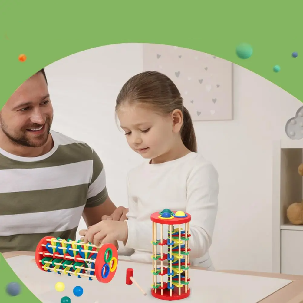EcoToys SmashTower | Speelgoed dat ontwikkeling bevordert - Houten toren voor coördinatie