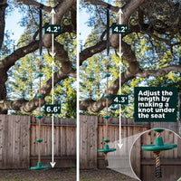 Thumbnail for Jungle Swing Set | Avontuurlijk speelplezier - Tuinschommel met klimtouw