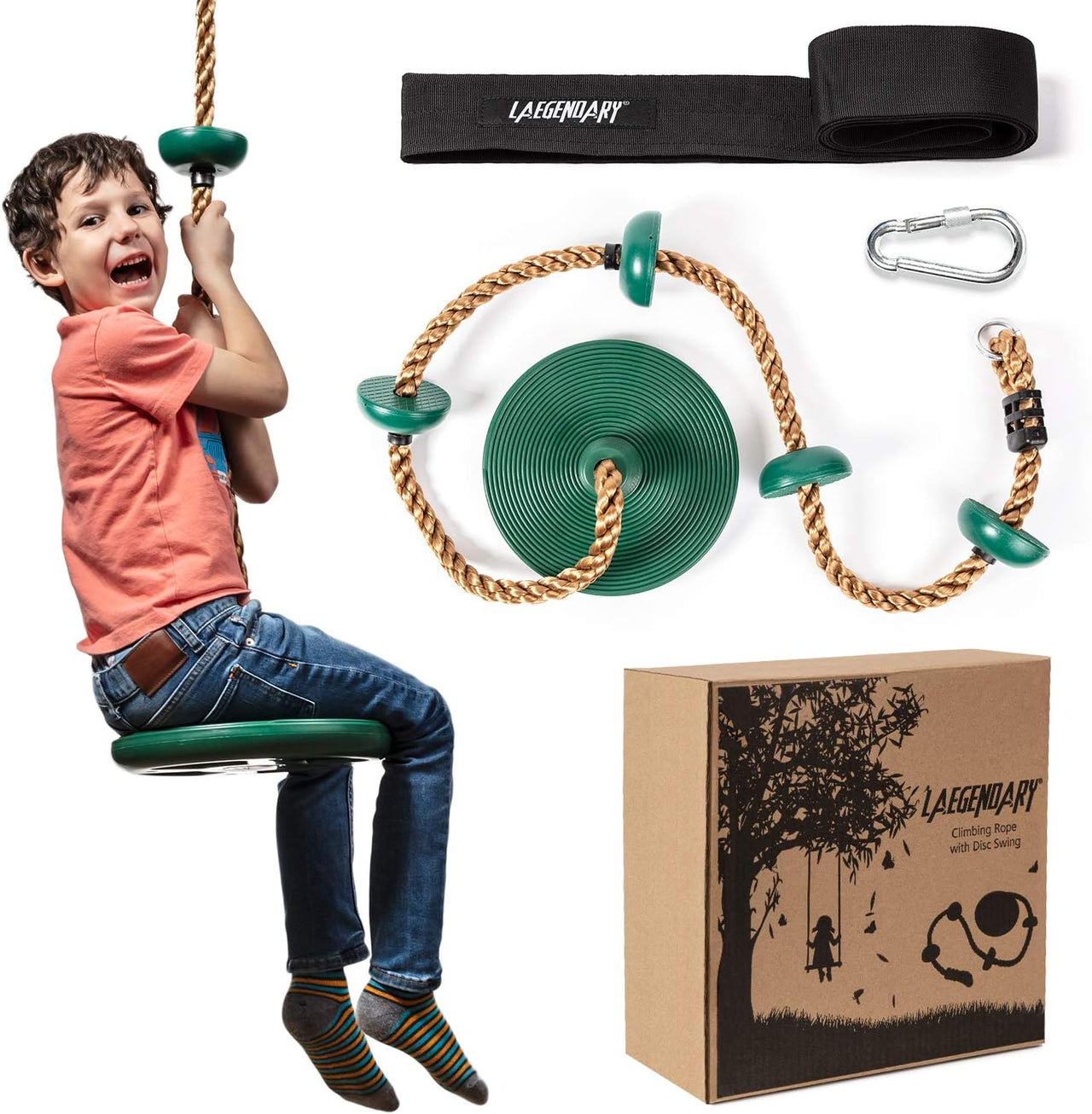 Jungle Swing Set | Avontuurlijk speelplezier - Tuinschommel met klimtouw