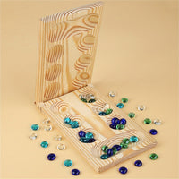 Thumbnail for EcoToys Mancala Spielset | Faltbares Holzbrettspiel mit Multicolor Perlen - Familienvergnügen für Kinder & Erwachsene