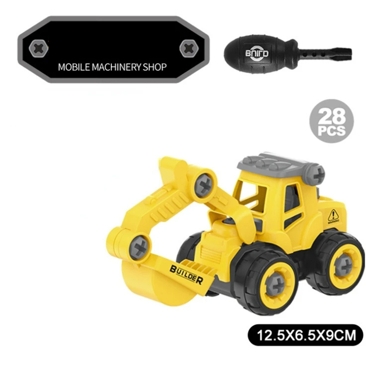 BuildMaster | stimuleer de creativiteit van je kind - bouwspeelset met graafmachine, trekker en meer