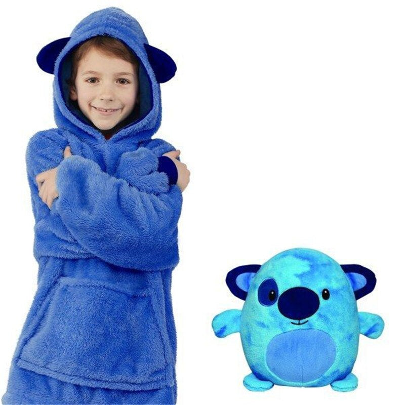 SnugglePals | Knus comfort - 2-in-1 Kids Animal Hoodie Kussen Speelgoed voor de Winter