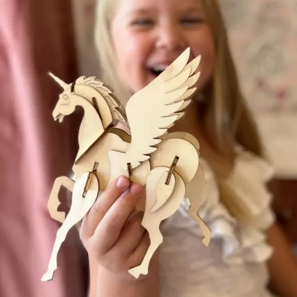 DinoCraft | Bauen und Malen - Montessori 3D-Dino-Puzzle für kreatives Lernen