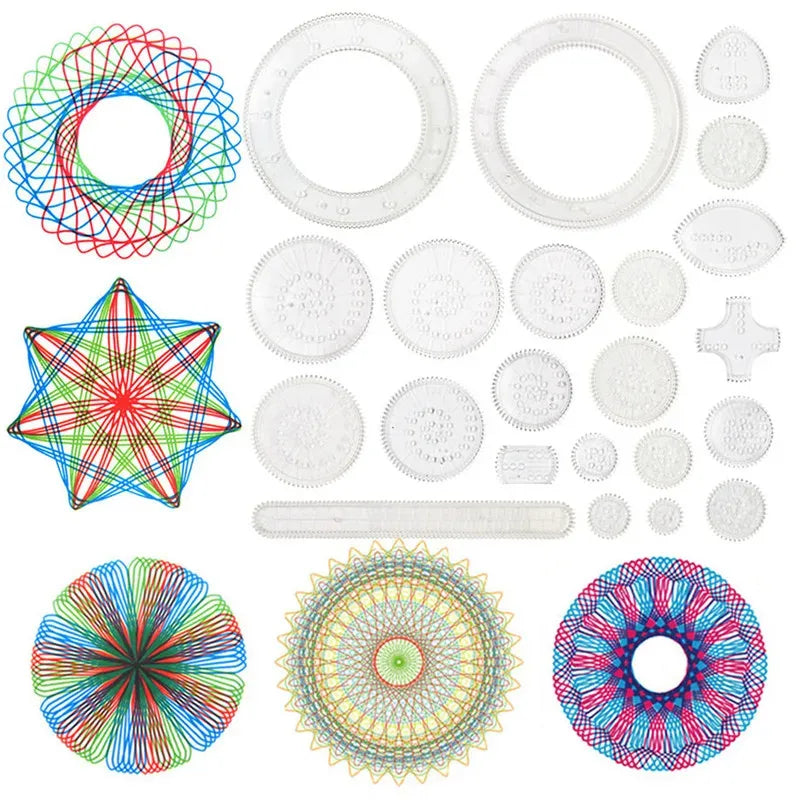 Creativio Spiro Gear | Complete Drawing Set for Creative Patterns — Children Learn to Draw Playfully