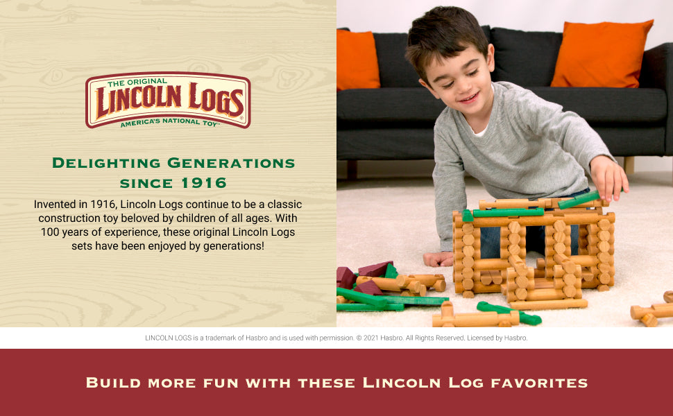 Lincoln Logs | Build & create - Classic wooden construction set