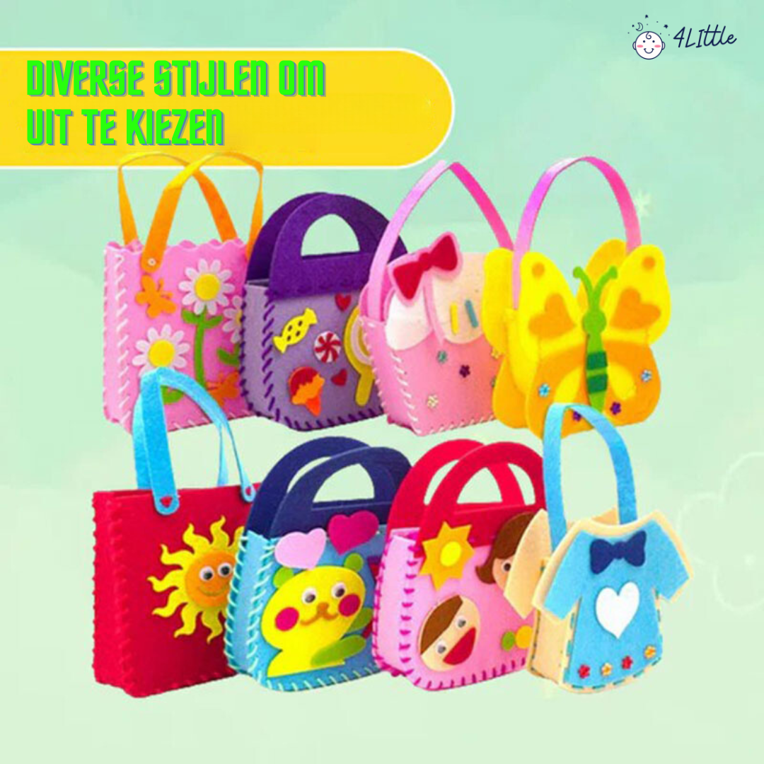 4Little DIY Tas Creatie Kit | 3-in-1 Kindertas voor Kinderen 5+ – Laat Creativiteit en Plezier Bloeien 5