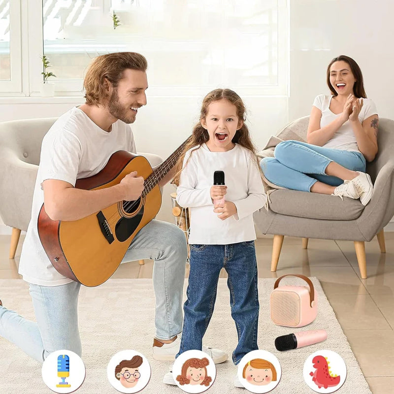 4Little Karaoke Set | Mini Karaoke met 2 Draadloze Microfoons, 3+ – Samen zingen voor eindeloos plezier 8
