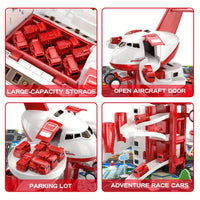 Thumbnail for SkyRescue | Diversión de juego aventurera - Set de juego de avión y camión de bomberos con alfombra de juego