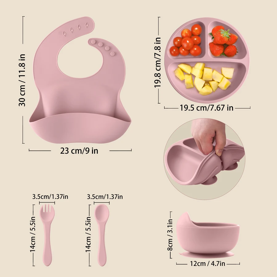 Feedo Silicone Set | Veilig Baby Voeden – 6-delige Set