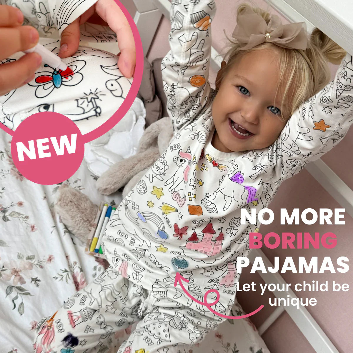 UnicornDreams | Colores y dormir - Conjunto de pijama DIY con princesas y unicornios