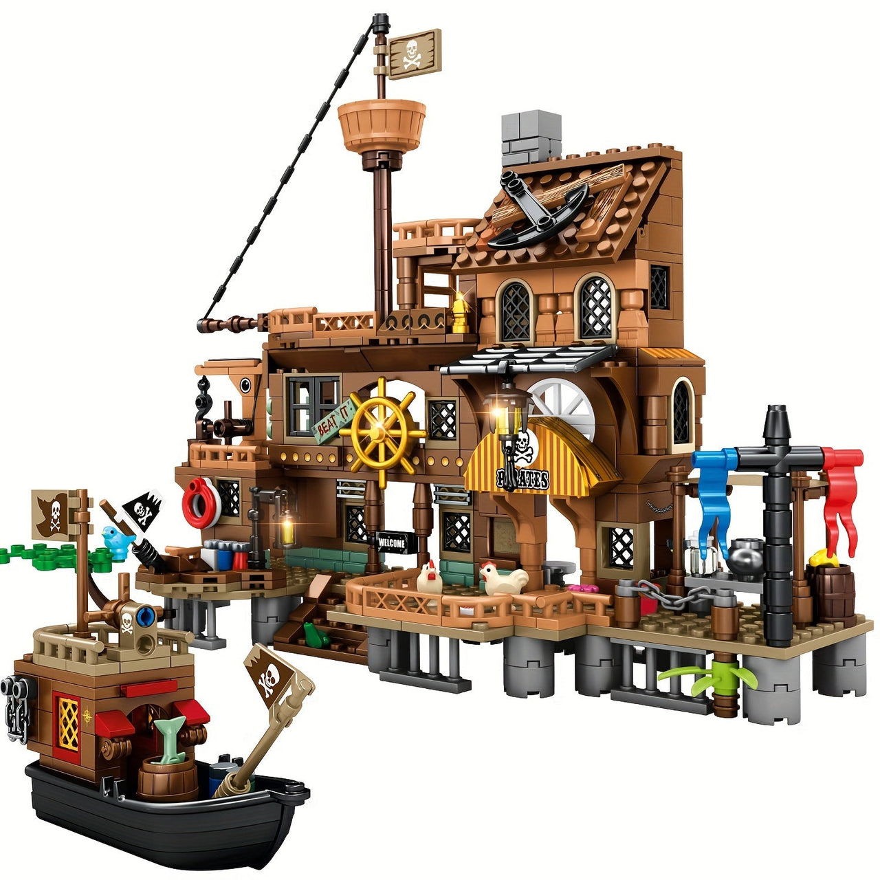 PirateQuest Kasteel | Beleef epische avonturen - Piratenfort bouwspeelset voor kinderen