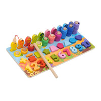 Thumbnail for EcoToys NumPuzzle | Leren tellen met plezier - Houten Montessori cijferpuzzel & visspel