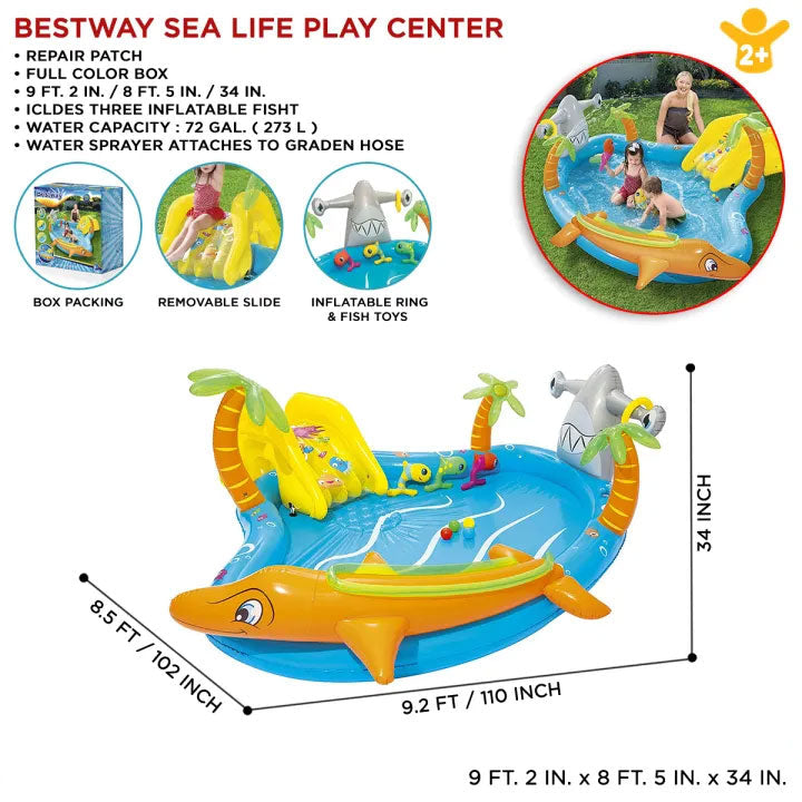 AquaAdventure | Spritzspaß für kleine Entdecker - Aufblasbares Spielbecken