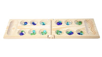 Thumbnail for EcoToys Mancala Spielset | Faltbares Holzbrettspiel mit Multicolor Perlen - Familienvergnügen für Kinder & Erwachsene