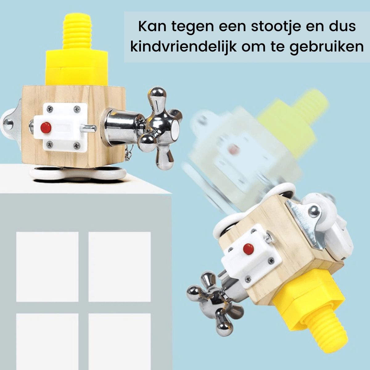 EcoToys FunCube | Ontwikkel je vaardigheden - Creatief Montessori houten speelblok voor kinderen