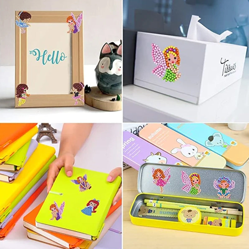 Pegatinas ShinyGem | Diversión mágica de manualidades - Pintura de diamantes 5D para niños
