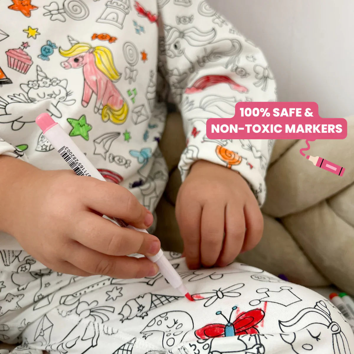 UnicornDreams | Colores y dormir - Conjunto de pijama DIY con princesas y unicornios